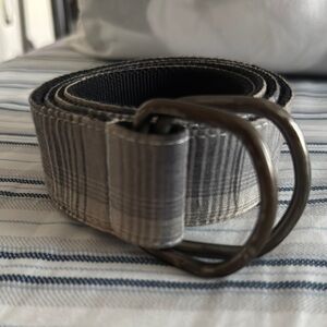 Men's Gray Plaid Belt